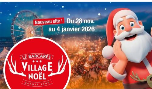 ル・バルカレスにあるAppartement Cosy sur la Presqu'île de Cap Coudalere avec terrasse et piscine chauffée jusqu'à fin octobre, aire de jeux d'enfants, parkingの新しいアニメ映画「ヴィレッジ・ノエル」のポスター