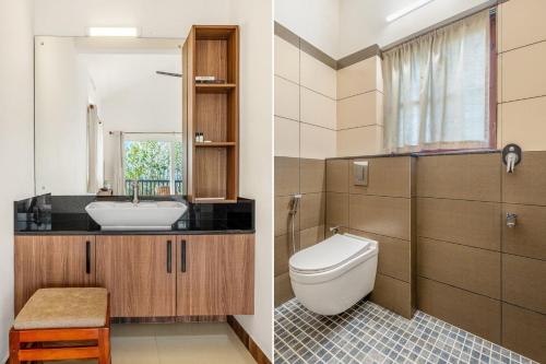 KorothClouds View Nature Resort的带马桶和水槽的浴室