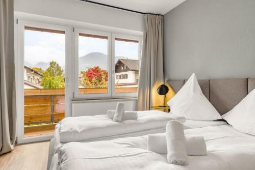 Postel nebo postele na pokoji v ubytování Ferienhaus am Skilift, Kinder & Familie willkommen