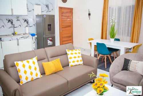 Kuchyň nebo kuchyňský kout v ubytování Résidence Acacia