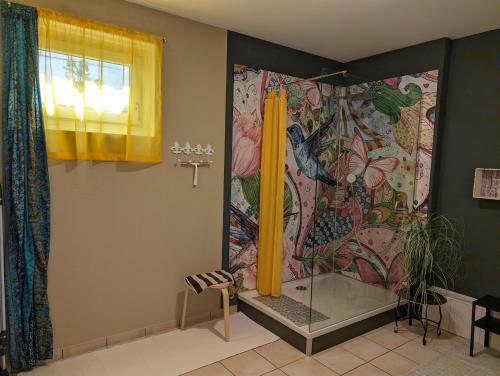 Ένα μπάνιο στο Ferienwohnung Am Schlössle