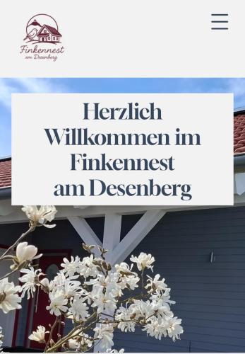 a sign that says kerrit williamen inkinenen amichenichen at Finkennest am Desenberg in Warburg