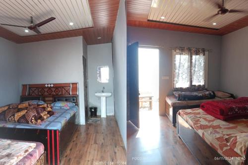 Postel nebo postele na pokoji v ubytování shree krishna resorts