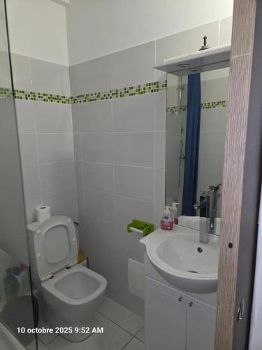 Ένα μπάνιο στο Appartement confortable à Gros-Morne, 60 m², piscine partagée