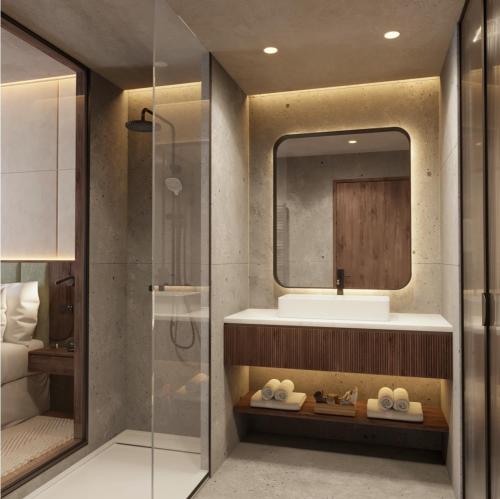 Koupelna v ubytování Hotel Princesa Parc Excellence