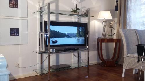 TV a/nebo společenská místnost v ubytování Commanderie Cottage Colmar