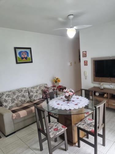 Χώρος καθιστικού στο Apto Solar da Praia