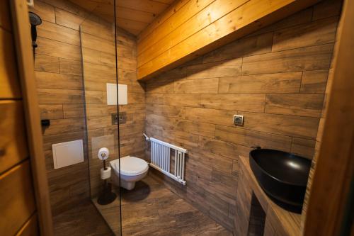 Koupelna v ubytování Abies Alba