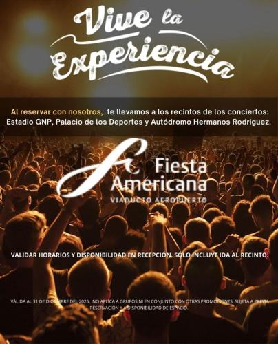 a poster for a movie with a crowd of people at Fiesta Americana Viaducto Aeropuerto in Mexico City