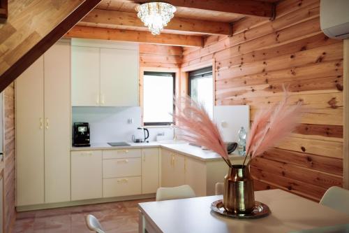 Kuchyň nebo kuchyňský kout v ubytování Black Resort Balia Sauna