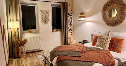 A bed or beds in a room at Apartament Olszowka 12 Bielsko - Biała