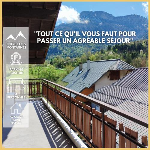 a flyer for a passive house with a balcony at Séjour Nature Entre Lacs & Montagnes Proche Annecy in Alex
