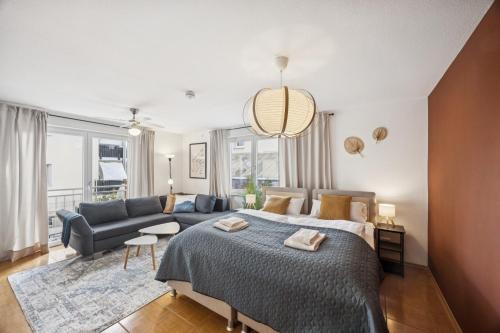 Posezení v ubytování Kaiserstuhl Oase - 4BR, Küche, TV`s, Waschtrockner, Innenhof