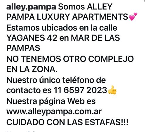 マール・デ・ラス・パンパスにあるAlley Pampaの携帯電話に届いたパンダに関するテキストメッセージのスクリーンショット