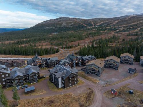 an aerial view of a home in the mountains at TH963- Cozy Ski-in out apartment in Trysil in Trysil