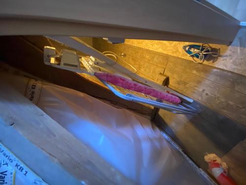 an overhead view of two umbrellas on a shelf at Michelles Fewo in Uttenweiler