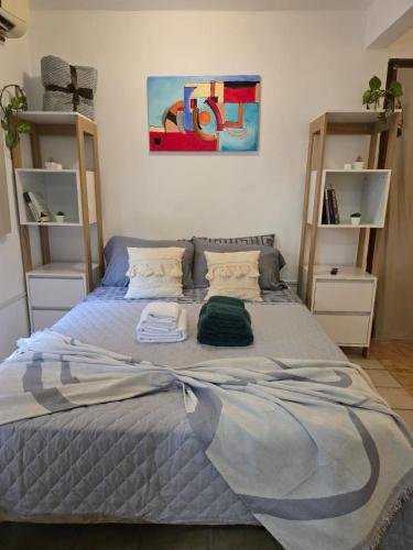 a bedroom with a large bed with towels on it at Cerca de la plaza principal a estrenar in Formosa