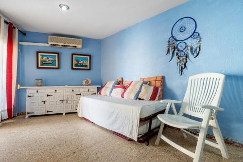 Postel nebo postele na pokoji v ubytování A dos minutos del mar