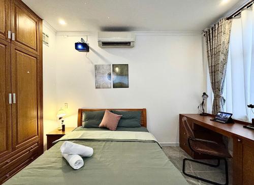 Postel nebo postele na pokoji v ubytování Rù Rì Homestay