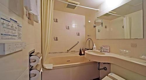 Vannituba majutusasutuses Hotel Riverge Akebono