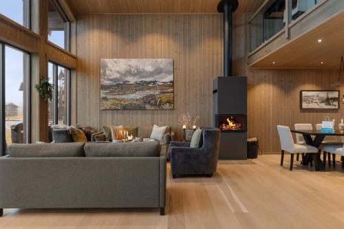 Posezení v ubytování Luxury Skilodge ski in & out