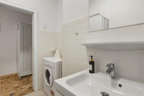 Et badeværelse på Lauben Apartment II Bolzano