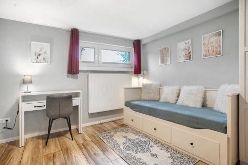 Et opholdsområde på Rügenferienhaus Gartenwohnung