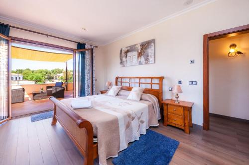 Cama o camas de una habitación en Villa Del Salto Uceda