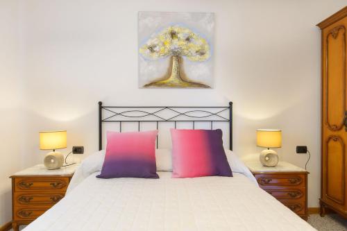 Giường trong phòng chung tại Villa Titán