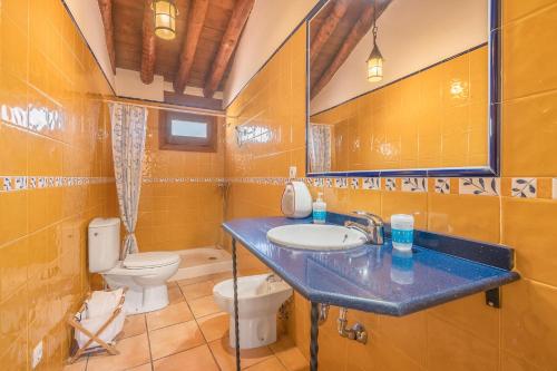 ein Badezimmer mit Waschbecken und Toilette in der Unterkunft Casa Rural Cortijo Plantio Castril in Castril