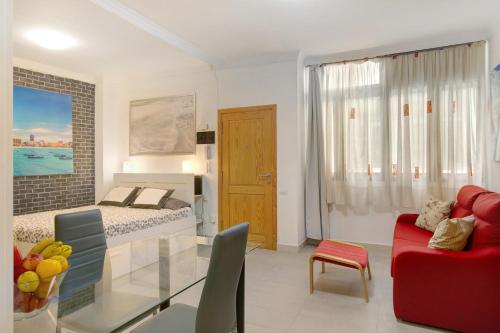 Posezení v ubytování Beach Studio Apartment Canteras