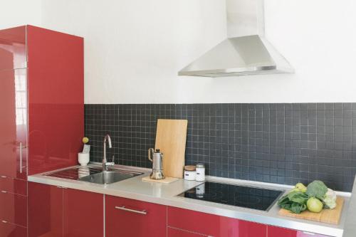 Köök või kööginurk majutusasutuses Am Mühlenberg