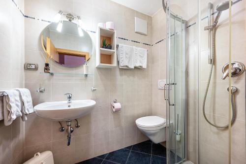 Koupelna v ubytování Niederkoflhof Klausberg