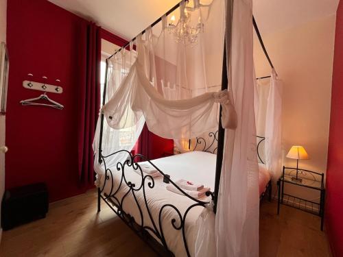 Postel nebo postele na pokoji v ubytování E - La bulle de champagne T3 proche centre-ville