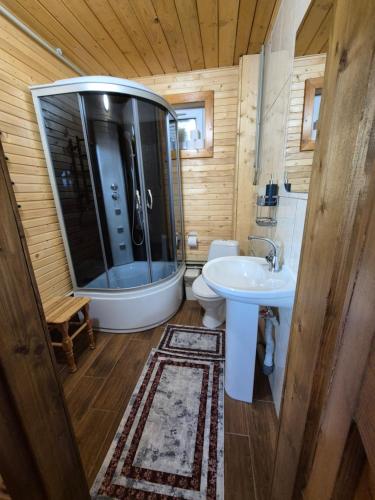 Koupelna v ubytování На горі