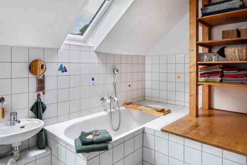 Koupelna v ubytování Auszeit im Waldhaus