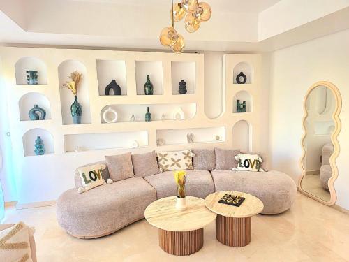 O zonă de relaxare la L'ÉLÉGANCE taghazout