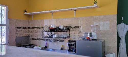 Kuchyň nebo kuchyňský kout v ubytování Green Ourika Haven Relax Among Mountains Nature