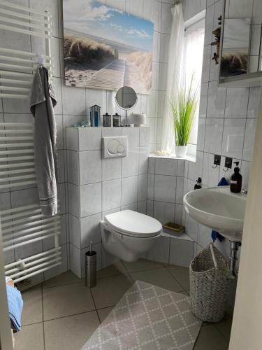 Koupelna v ubytování Trentseeparadies