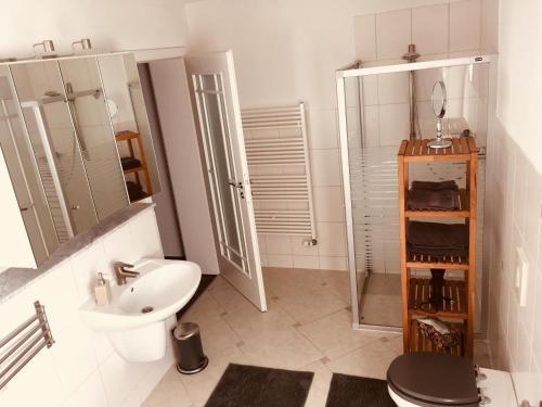 Koupelna v ubytování Ferienwohnungen Natur Und Kultur