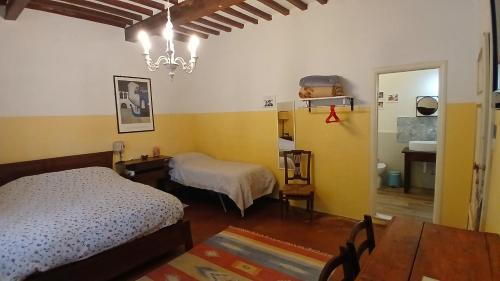 Postel nebo postele na pokoji v ubytování la stanza del sole