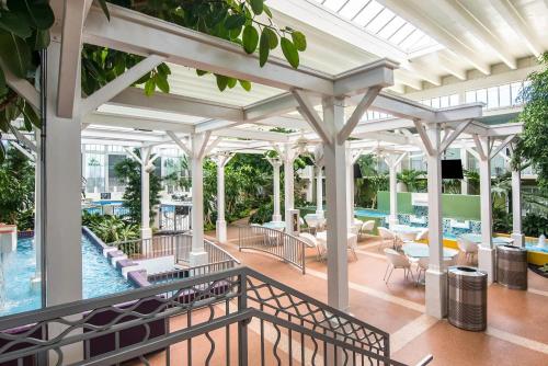 an image of a swimming pool in a building at Oasis Hotel and Conv Center, an Ascend Collection Hotel in Springfield