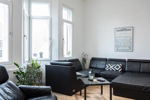 Posezení v ubytování 150 qm Luxus im Zentrum