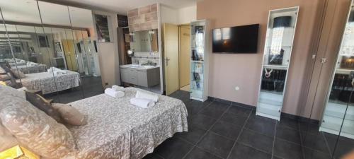 Una cocina o cocineta en L'Echappée Belle de Thau