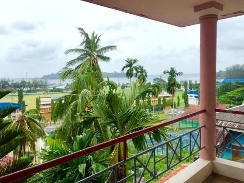 a view from the balcony of a resort at Blue Bridge Homes in Port Blair