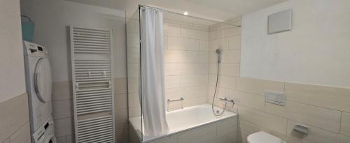 Vannituba majutusasutuses Ferienwohnung Ladina