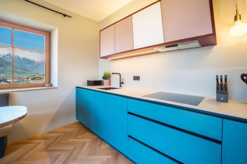 Kuchyň nebo kuchyňský kout v ubytování Villa Rosa Unterschöberlehof - Eliza