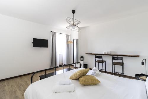 Μια τηλεόραση ή/και κέντρο ψυχαγωγίας στο Bed and breakfast Biancalana