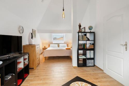 Postel nebo postele na pokoji v ubytování Ferienwohnung in Potsdam