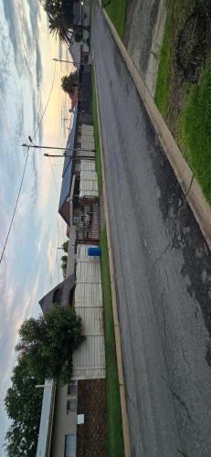 an aerial view of a street and a road at Cooper in Potchefstroom